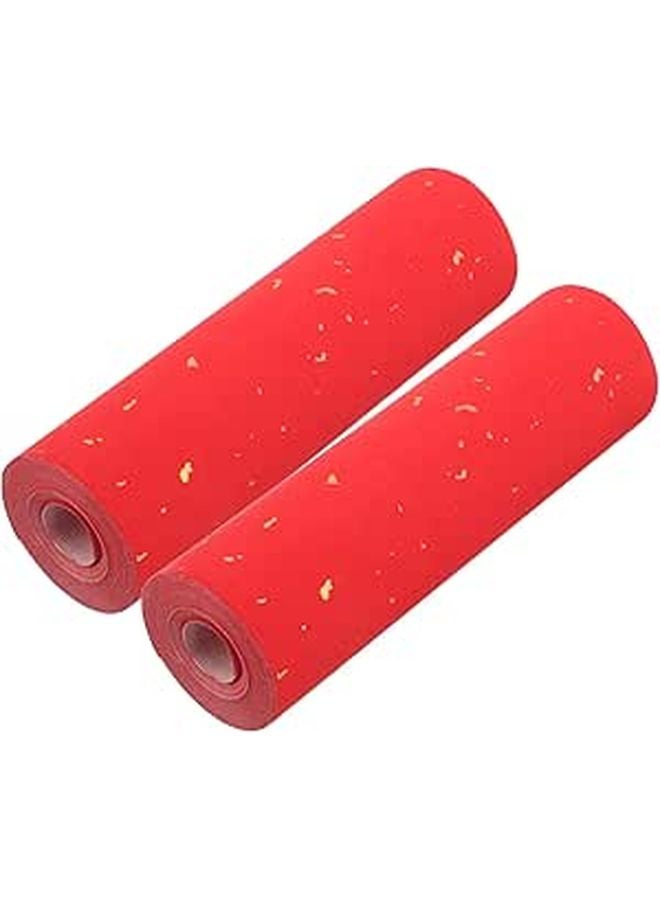 Red Xuan Paper Roll 2pcs 17cm X 20m Thickened Rice Paper for Chinese Calligraphy Spring Festival Couplets - Image 1