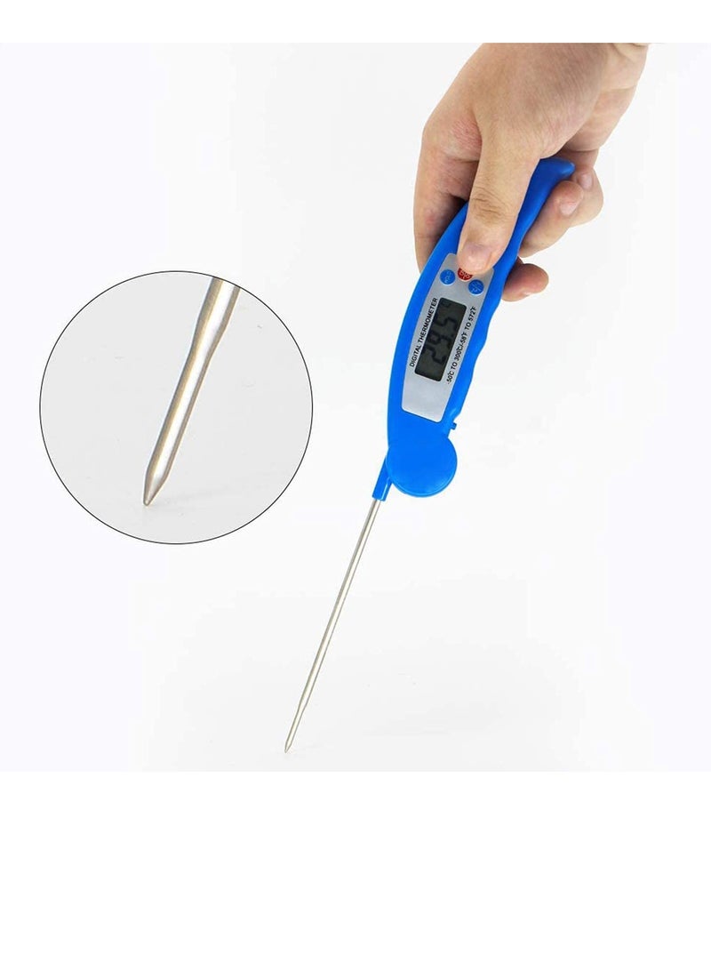 Luckam Meat ThermometerDigital Cooking Food Thermometer Instant Read Thermometer with Long Probe for Grilling Kitchen Gadgets Outdoor BBQ Candy Thermometer Blue 1 Pack - Image 4