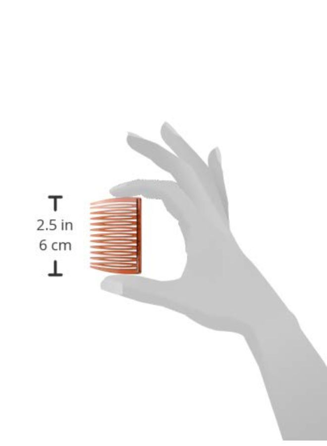 Goody Side Hair Combs for All Hair Types, 2-Pack - Mock Tortoise - Pain-Free Accessories for All-Day Wear & Ideal for Fine, Medium & Long Hair - Secure and Comfortable Hold - Image 4