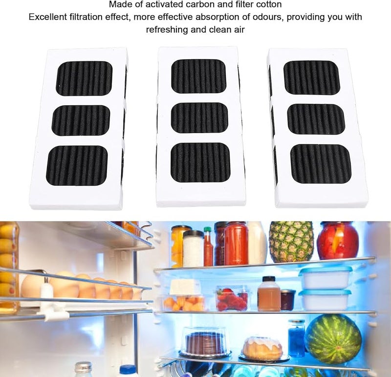 6 عبوات مرشح هواء ثلاجة بديل لـ Frigidaire Pure Air Ultra 2 لامتصاص الروائح بالكربون - Image 3