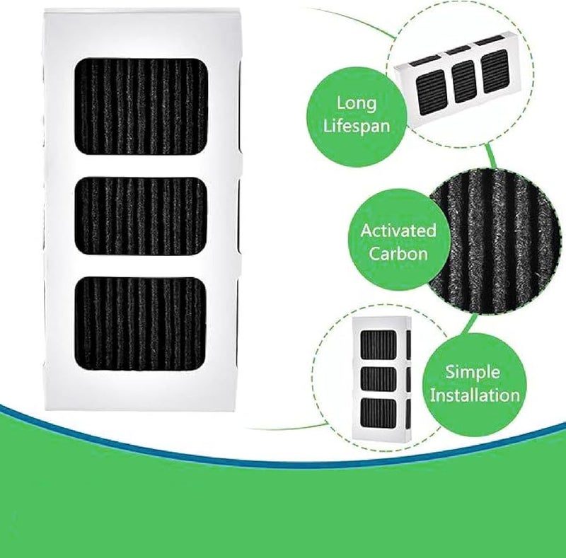 6 عبوات مرشح هواء ثلاجة بديل لـ Frigidaire Pure Air Ultra 2 لامتصاص الروائح بالكربون - Image 5