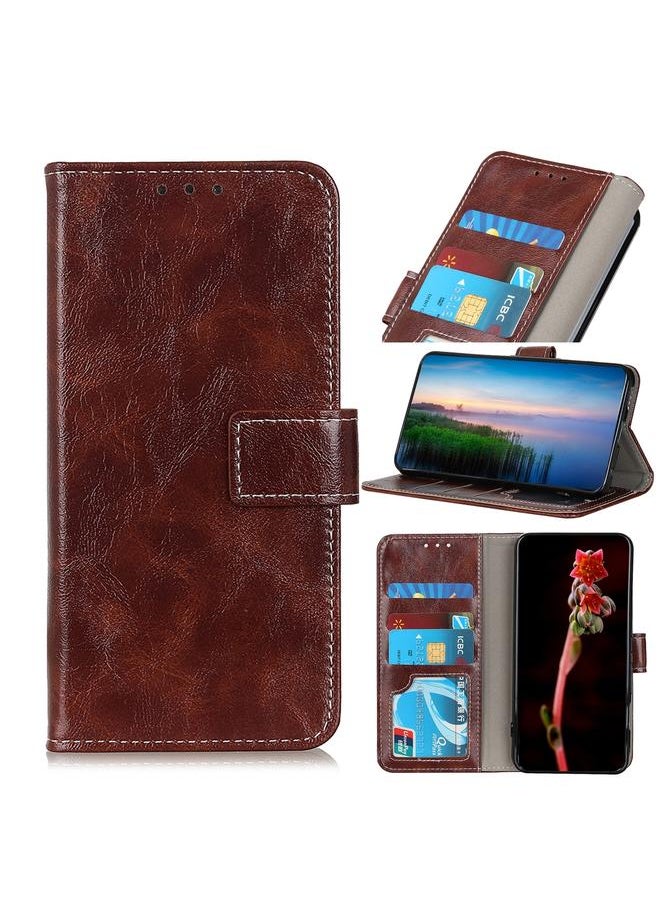 Green Tiger - For iPhone 15 Pro Retro Crazy Horse Texture Horizontal Flip Leather Phone Case(Brown) - Image 1
