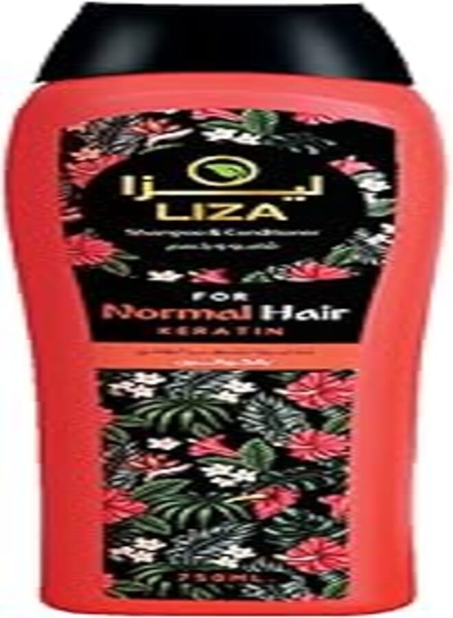 Liza Viscous liquid Shampoo & Conditioner with keratin 2 * 1 750 gm 1.00 Piece