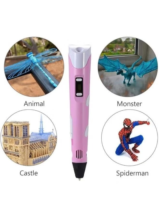 A ZONE Educational Gift For Kids 3D Pen Kit ABS & PLA Compatible Drawing Pen Cool Crafts Speed Control Ultrasonic Sealed Nozzle Ergonomic Design - Image 2