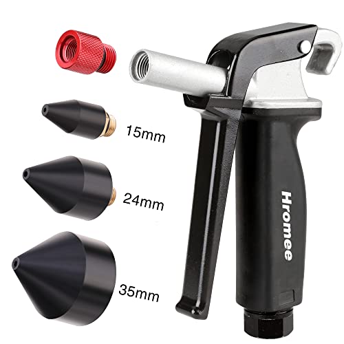 Hromee 1/8-Inch Rubber Tip Set for Air Blow Gun, 4 Pieces Air Compressor Gun Nozzle with 1/2-Inch High Flow Adapter - Image 2