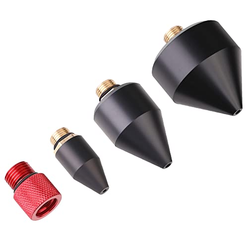 Hromee 1/8-Inch Rubber Tip Set for Air Blow Gun, 4 Pieces Air Compressor Gun Nozzle with 1/2-Inch High Flow Adapter - Image 1