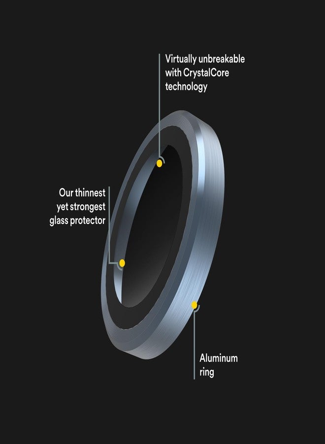 BodyGuardz Apex Camera Lens Protector Compatible with iPhone 15 Pro and iPhone 15 Pro Max, 9H Hardness Tempered Glass, Scratch Resistant, Easy Installation, Case Friendly - Blue - Image 5