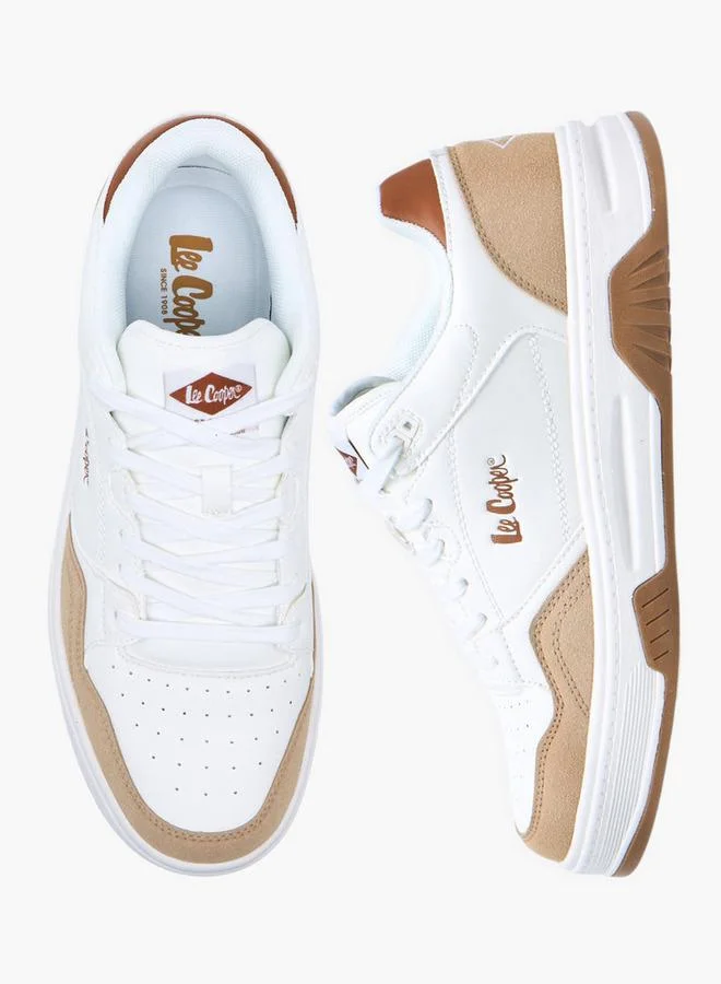 Men's Panelled Lace-Up Sneakers