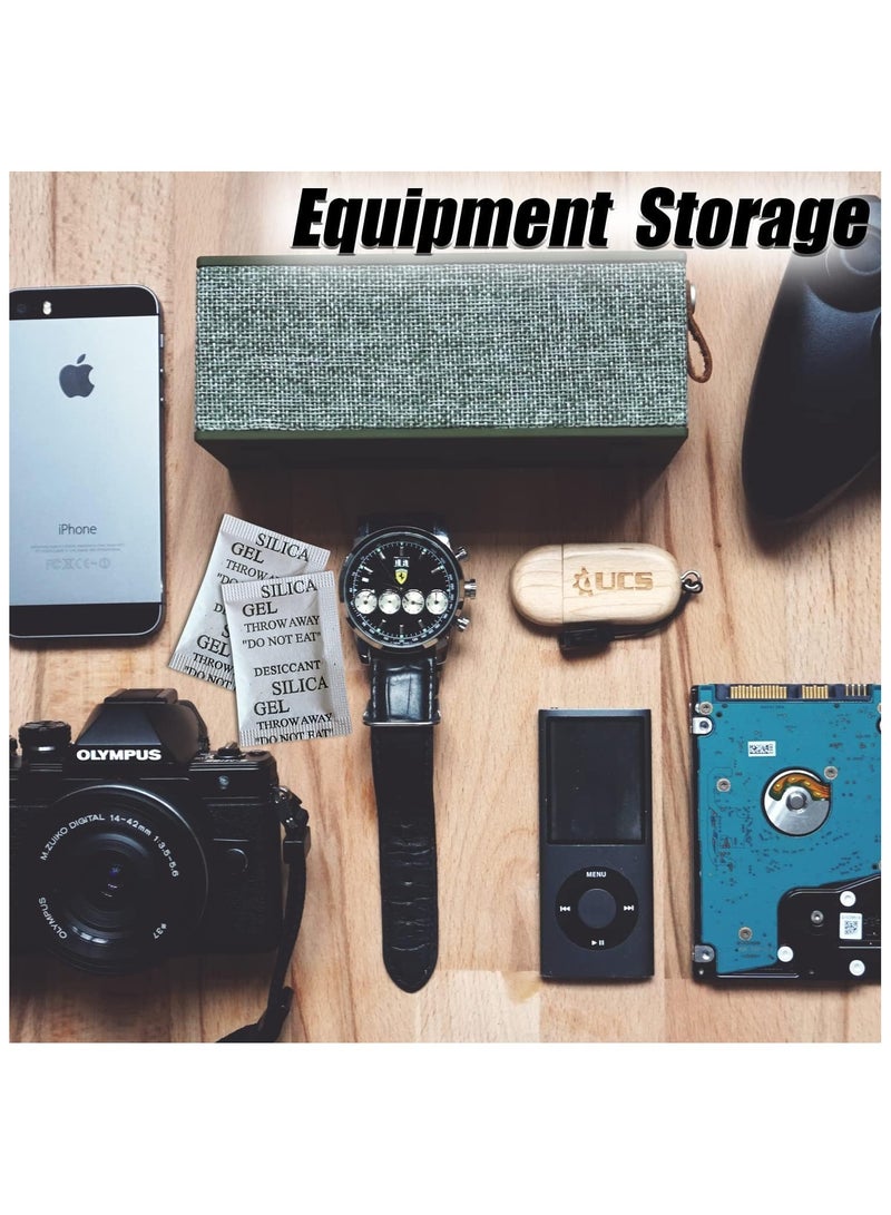 أكياس هلام السيليكا المجففة من Coolchic، 100 قطعة من أكياس هلام السيليكا المجففة غير السامة والمزيلة للرطوبة (1 جم/100 عبوة) أكياس هلام السيليكا المجففة الماصة للرطوبة القابلة لإعادة الاستخدام أكياس امتصاص الرطوبة من السيليكا، أكياس مجفف الهواء للملابس، والرقمية، والوثائق, - Image 5