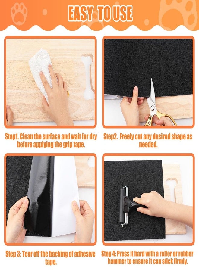 Astfys Pet Nail Self Adhesive Replacement Emery Paper Fits Most Dog Scratch Pad Cat Litter Box DIY on The Places Where Pets Like to Scratch Alternatives to Cat and Dog Nail Clippers (10in*13ft, Blake) - Image 5