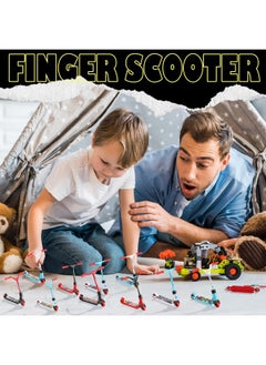 Civaner 10 Pcs Finger Scooter Mini Two Wheel Finger Toys Tiny Fingerboard Scooters Multi Colored Finger Scooter For Party Favors Children Toys Finger Training With Removable Wheels(Simple Colorscool Style)  - Image 4