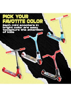 Civaner 10 Pcs Finger Scooter Mini Two Wheel Finger Toys Tiny Fingerboard Scooters Multi Colored Finger Scooter For Party Favors Children Toys Finger Training With Removable Wheels(Simple Colorscool Style)  - Image 5