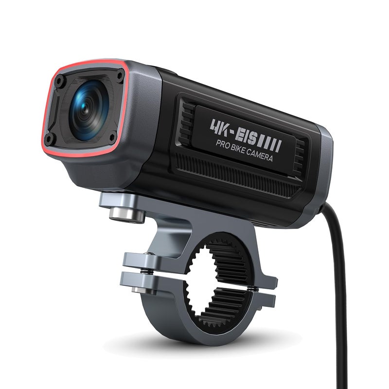 AKEEYO-710Pro EIS Motorcycle Camera, 4K28FPS 20MP WiFi Dash Cam, IP66 Ultra HD Waterproof Motorcycle Helmet Camera, 142Â° Wide Angle View Night Vision with 64GB Card, G-Sensor, Parking Mode - Image 1