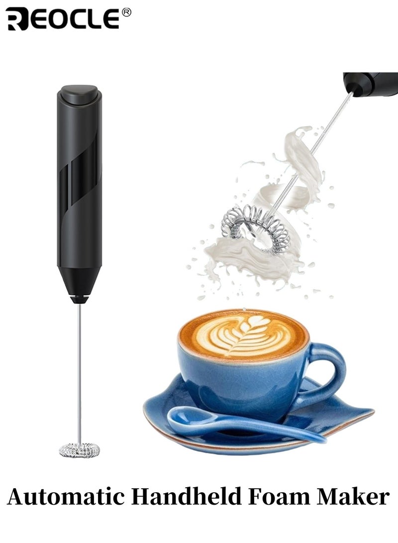 REOCLE Automatic Handheld Foam Maker Electric Milk Frother Stainless Steel Blenders Beverage Mixer Suitable for Coffee Latte Cappuccino Hot Chocolate - Image 1