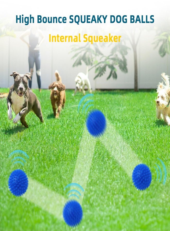 SHARLOVY 4.5'' Squeaky Dog Toy Balls for Large Breeds, Dogs Spiky Balls for Aggressive Chewers, Durable Puppy Chew Toys for Teething, Indestructible Fetch and Train, BPA Free Non-Toxic - Image 5