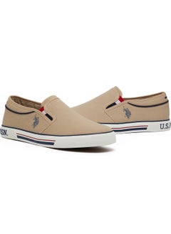 U.S. Polo Assn. Men's Beige Low-Top Sneakers - Lightweight Slip-On Design  - Image 3
