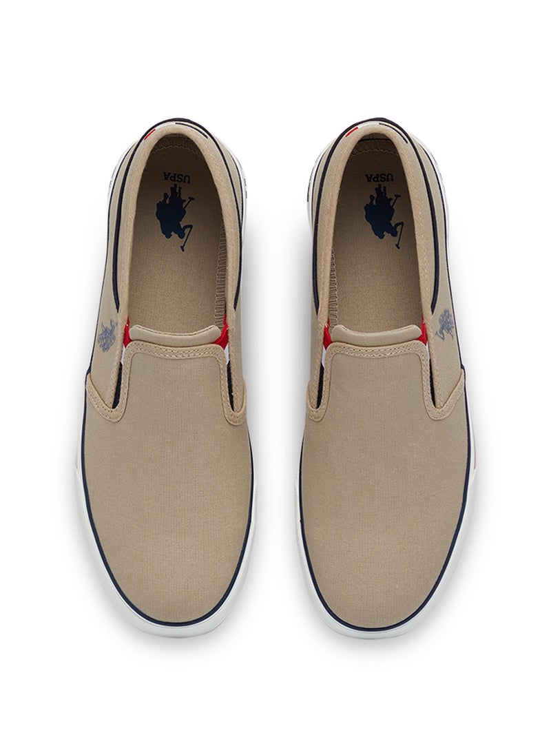 U.S. Polo Assn. Men's Beige Low-Top Sneakers - Lightweight Slip-On Design  - Image 4