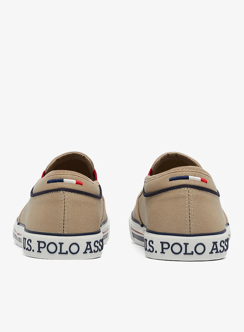 U.S. Polo Assn. Sand Men's Beige Low-Top Sneakers - Lightweight Shoes Slip-On Design for Men | Best Price UAE