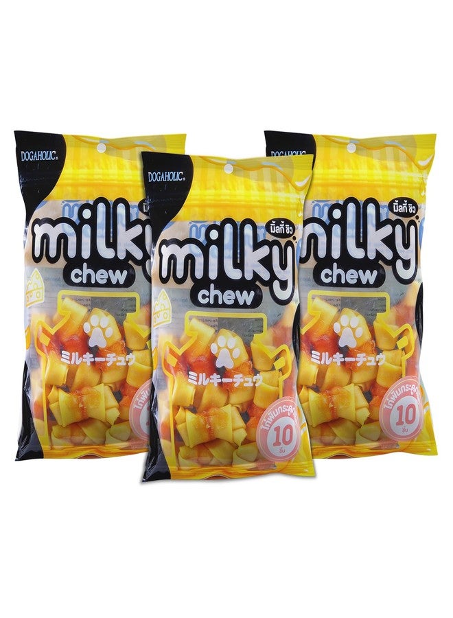Dogaholic Dog Chew Treats Combo Pack - Milky Chew Cheese & Chicken Bones for Dogs, Premium Milk-Flavoured Rawhide-Free Chew Treats for All Ages & Sizes (Pack of 3) - Image 1