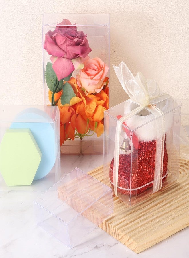 MECCANIXITY Plastic Retail Boxes 2.9"x1.5"x5.5" (74x39x139mm) Gift Box with Protecting Film for Candy, Cookies, Christmas, Wedding, Party Wrapping Clear Pack of 30 - Image 5