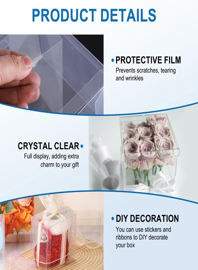 MECCANIXITY Plastic Retail Boxes 2.9"x1.5"x5.5" (74x39x139mm) Gift Box with Protecting Film for Candy, Cookies, Christmas, Wedding, Party Wrapping Clear Pack of 30 - Image 3