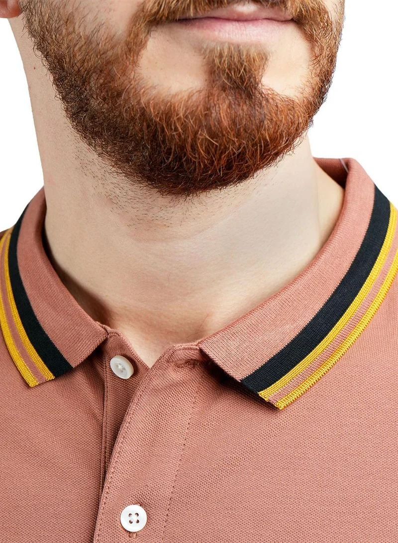 GIORDANO Men's Classic Slim Fit Polo with Signature Embroidery