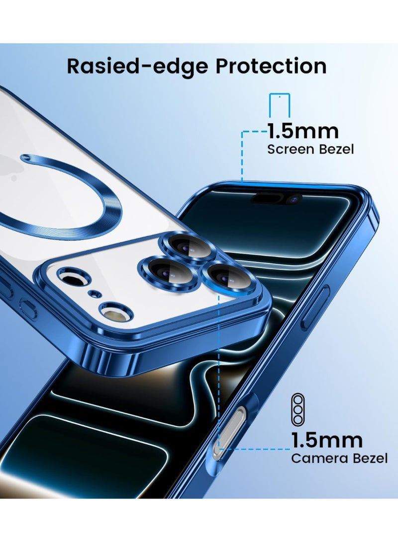iPhone 17 Pro Max Case Cover Clear, Compatible with MagSafe, Built-in Camera Lens Protector, Non Yellowing Shockproof Protective Phone Case, Soft Electroplated Magnetic Cover - Image 5