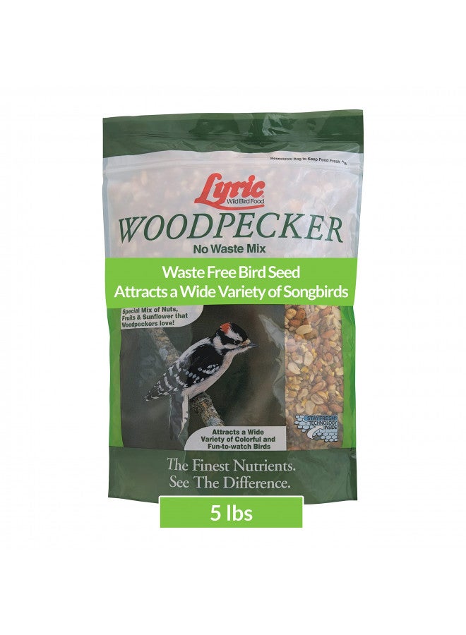 Lyric Woodpecker Wild Bird Seed, No Waste Bird Seed with Nuts, Dried Fruit & Shelled Seeds - 5 lb. Bag - Image 1