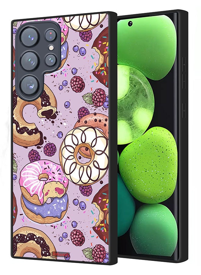 Tolwak Samsung Galaxy S22 Ultra 5G Protective Case Cover Donuts Art - Image 1