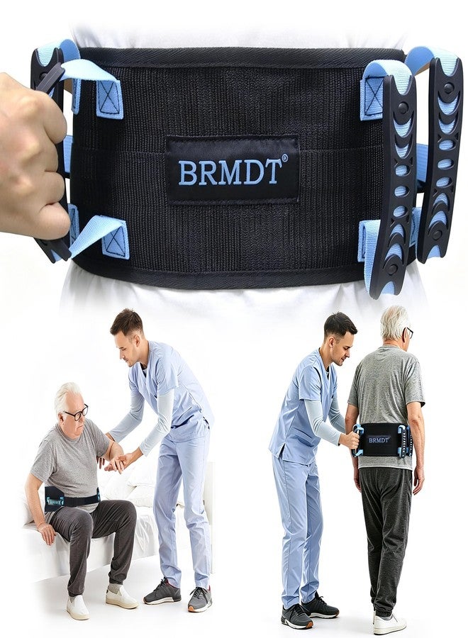 BRMDT Gait Belt for Seniors, Adjustable Medical Transfer Safety Belt with Handles, Quick Release Buckle, Durable Nylon Mobility Assist Gait Belts for Elderly, Disabled & Patient(31.5-54in, 250lbs) - Image 1