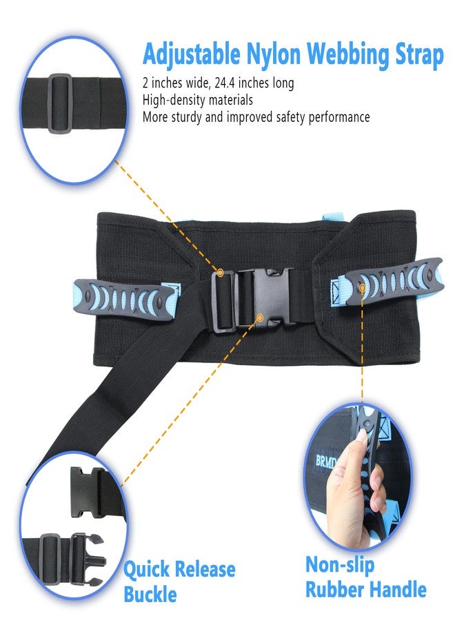 BRMDT Gait Belt for Seniors, Adjustable Medical Transfer Safety Belt with Handles, Quick Release Buckle, Durable Nylon Mobility Assist Gait Belts for Elderly, Disabled & Patient(31.5-54in, 250lbs) - Image 4