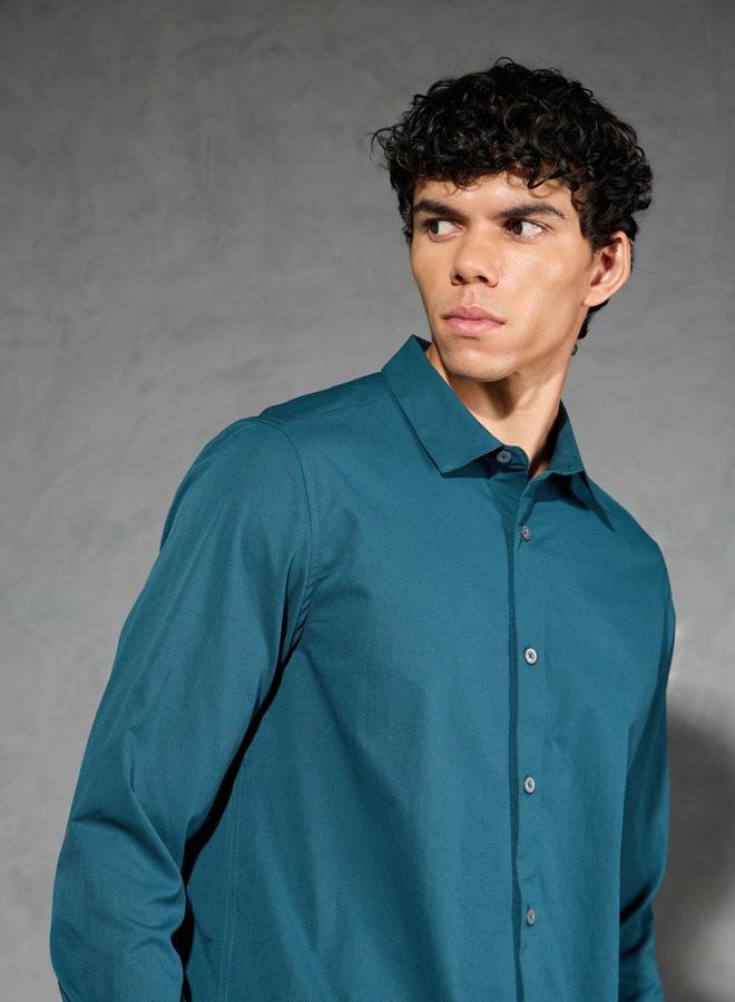 تكنوسبورت قميص تكوسبورت بياقة عريضة وأزرار - Image 2