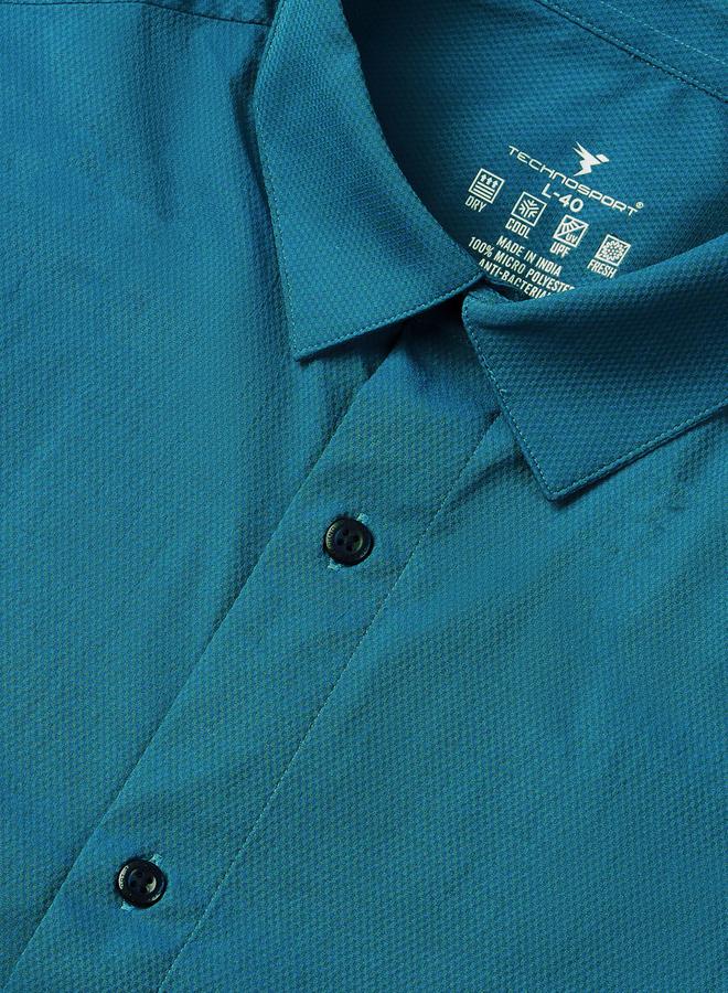 تكنوسبورت قميص تكوسبورت بياقة عريضة وأزرار - Image 4