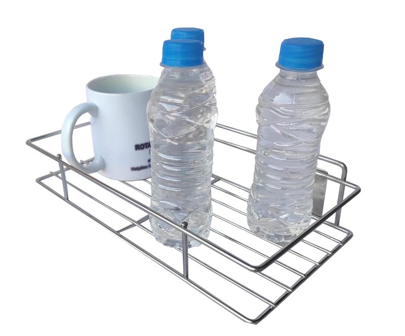 Wall Mounted for Home Stainless Steel Multipurpose Single Layer Rack Kitchen Rack Bathroom Shelves and Racks Steel - Image 5