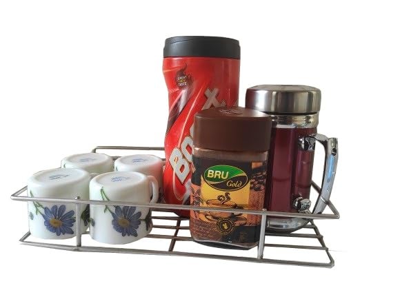 Wall Mounted for Home Stainless Steel Multipurpose Single Layer Rack Kitchen Rack Bathroom Shelves and Racks Steel - Image 3