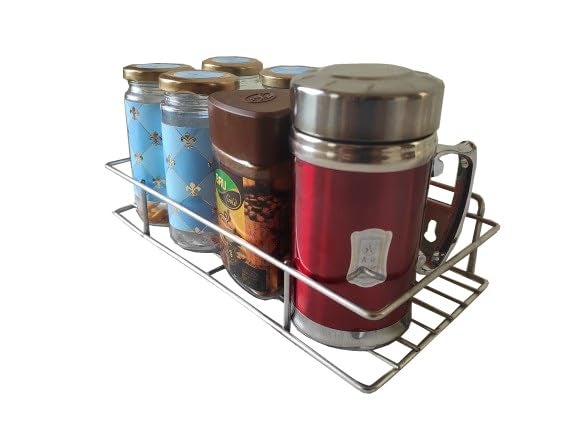 Wall Mounted for Home Stainless Steel Multipurpose Single Layer Rack Kitchen Rack Bathroom Shelves and Racks Steel - Image 4