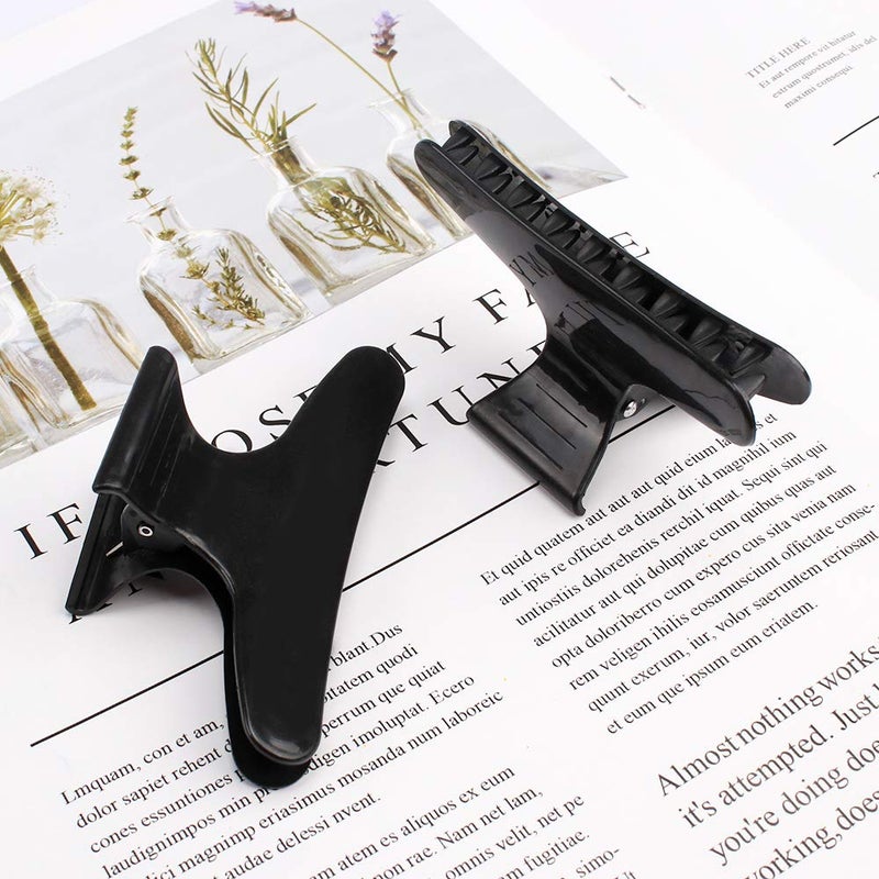 Ondder Hair Clips for Styling Sectioning Black Butterfly Hair Clips Clamps Claws Pro Salon Hair Clips for Cutting, Styling, Sectioning, Coloring Hair styling Clips Butterfly Clips Hair Accessories for - Image 5