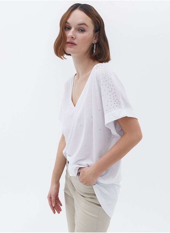 OXXO - Ladies Knitted T-SHIRT - Image 1