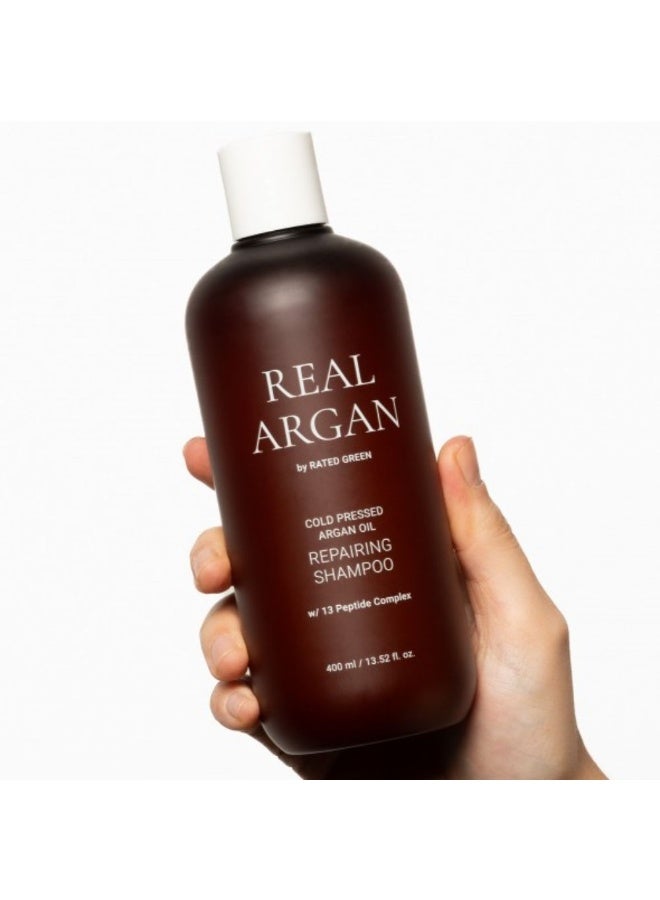 Rated Green Real Argan Repairing Shampoo - for All Hair Types 400ml - Image 2