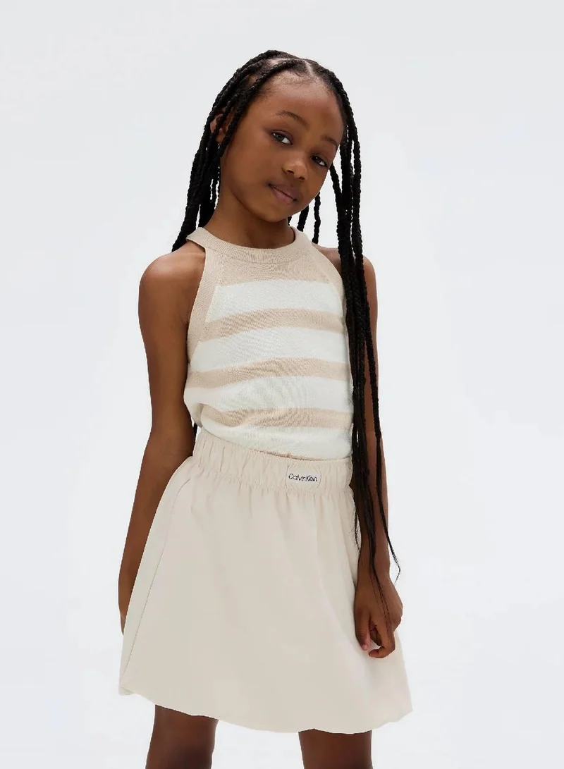 Flared Bubble Hem Skirt