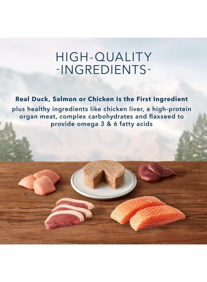 بلو بافلو طعام القطط الرطب الطبيعي عالي البروتين من بلو بافالو وايلدرنس، عبوة متنوعة، دجاج، سلمون، بط، علب 3 أونصات (24 عبوة - 8 من كل نكهة) - Image 2