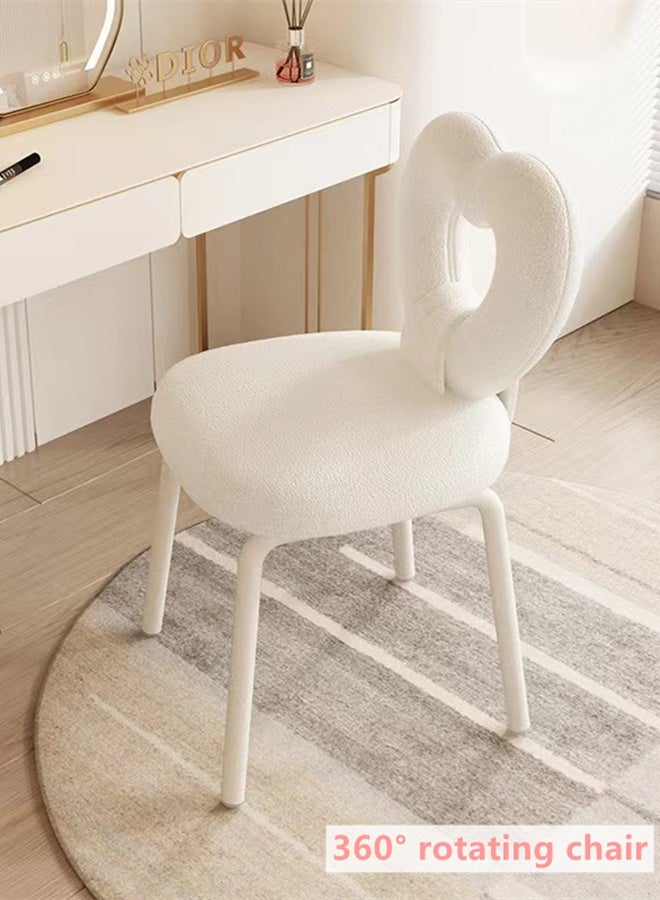 Kutis كرسي كوتيس دوار 360° كرسي طعام كرسي صوفا لغرفة النوم غرفة المعيشة مطعم قماش فخم فولاذي 38 × 46 × 80 سم. - Image 1