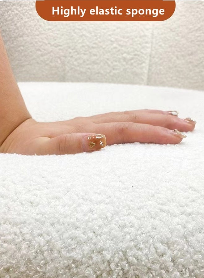 Kutis كرسي كوتيس دوار 360° كرسي طعام كرسي صوفا لغرفة النوم غرفة المعيشة مطعم قماش فخم فولاذي 38 × 46 × 80 سم. - Image 3