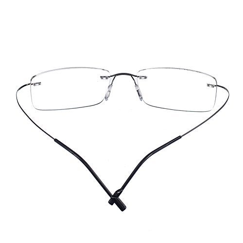 Jcerki Frameless Myopia Glasses Men and women Nearsighted Glasses -2.50 Strength Fashion Distance Spectacles - Image 2