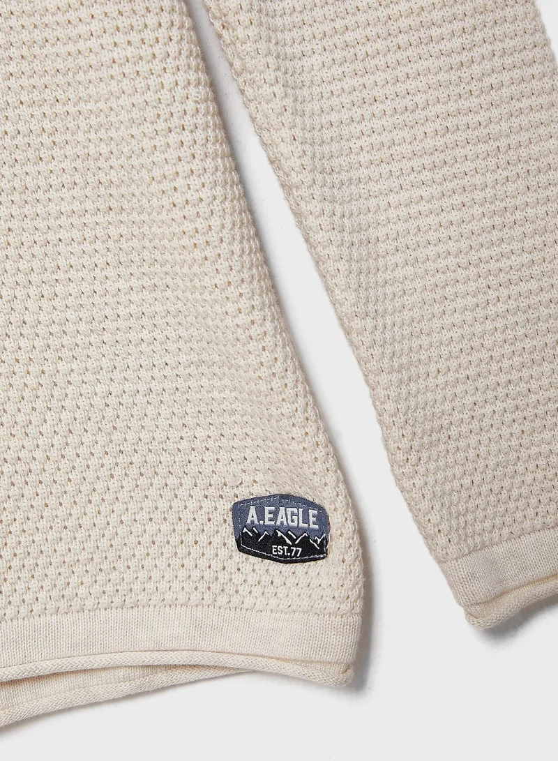 American Eagle Kids Honeycomb Sweater Hoodie