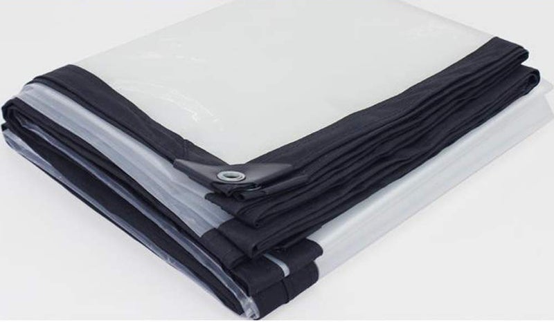 HomeABC 3' x 6' Clear Poly Tarp Heavy Duty with Grommets for Henhouse Porch Greenhouse Camping - Image 2