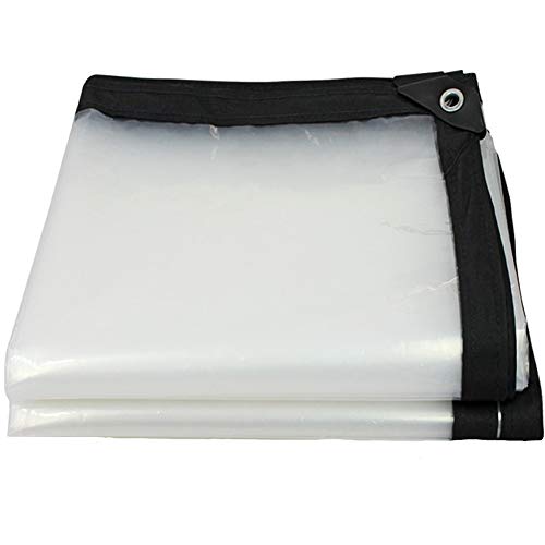 HomeABC 3' x 6' Clear Poly Tarp Heavy Duty with Grommets for Henhouse Porch Greenhouse Camping - Image 1