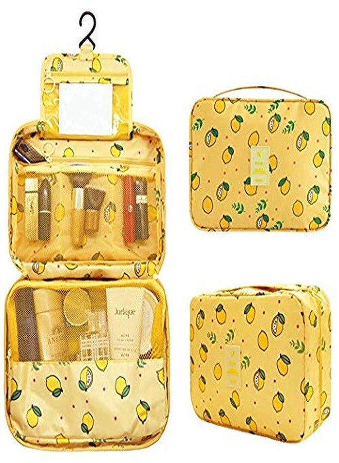 SWADEC Portable Travel Makeup Cosmetic Bags Organizer Multifunction Case for Women and Girls (Grey Lemon) - Image 2
