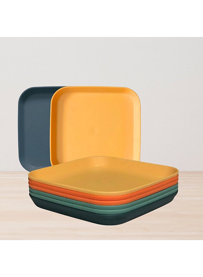 Feelings Plastic Square Plate  8Pcs Set (15Cm) | Modern & Durable - Image 1