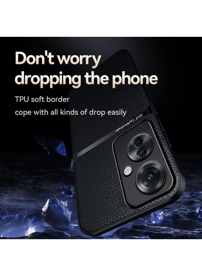 S-TOP Case For OPPO Reno11 F Litchi Leather Magnetic Full Coverage Shockproof Phone Case - Image 4